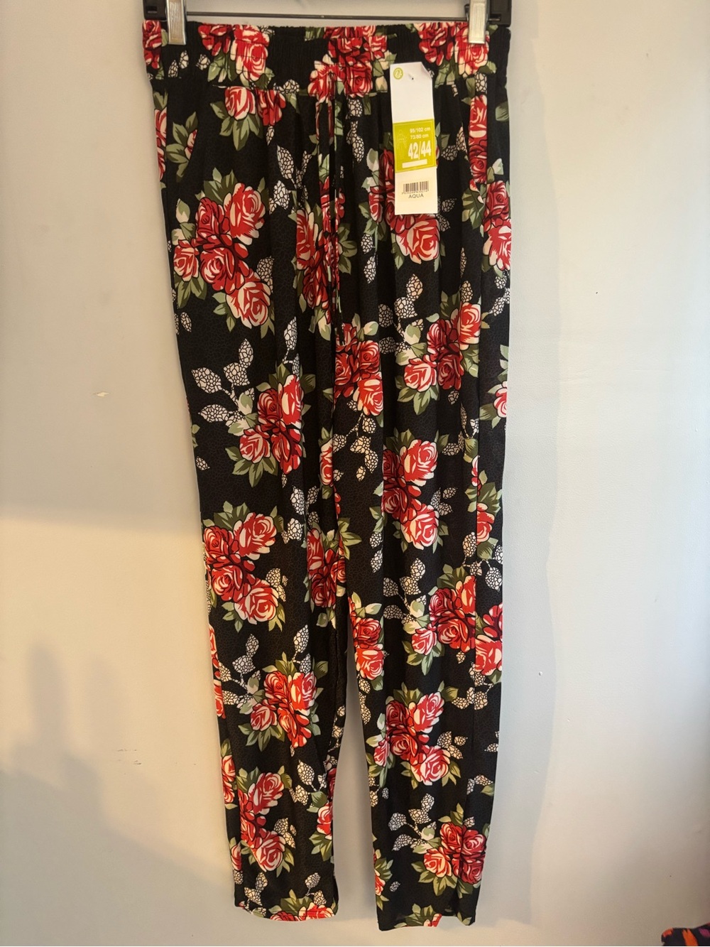 2 pairs Black Pants with Floral Print